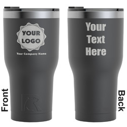 Logo & Company Name RTIC Tumbler - Black - Engraved Front & Back (Personalized)