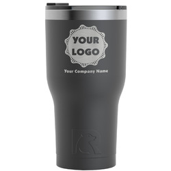 Logo & Company Name RTIC Tumbler - Black - Engraved Front (Personalized)