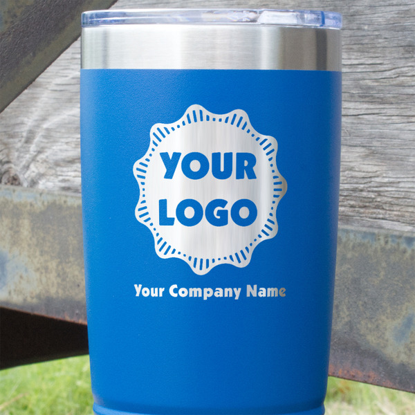 Logo & Company Name Blue Polar Camel Tumbler - 20oz - Close Up