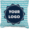 Logo & Company Name Faux-Linen Throw Pillow 16"