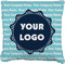 Logo & Company Name Faux-Linen Throw Pillow 26"