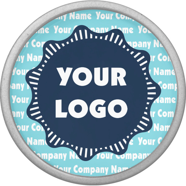 Logo & Company Name Cabinet Knob - Nickel - Front