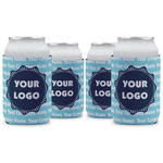 Logo & Company Name Can Cooler - 12 oz - Set of 4