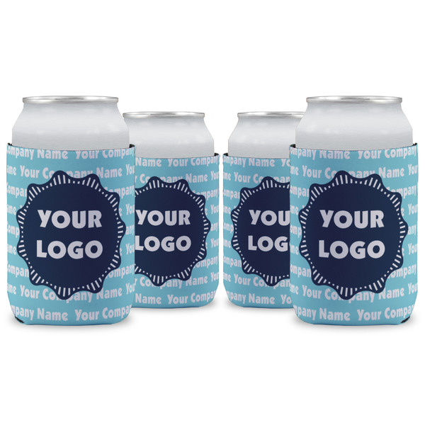 Custom Logo & Company Name Can Cooler - 12 oz - Set of 4