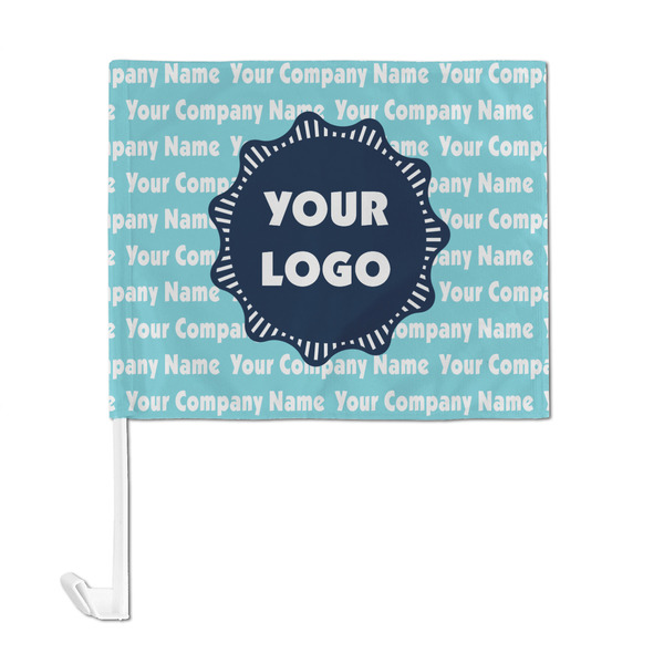 Logo & Company Name Car Flag - Large - FRONT
