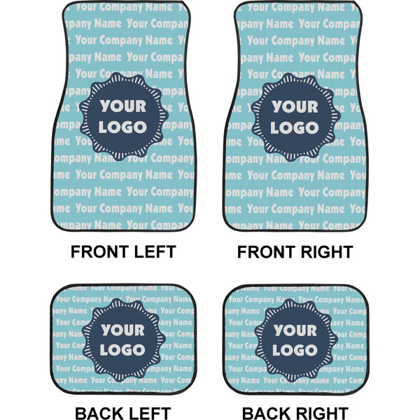 Logo & Company Name Car Floor Mats Set (2F + 2B)