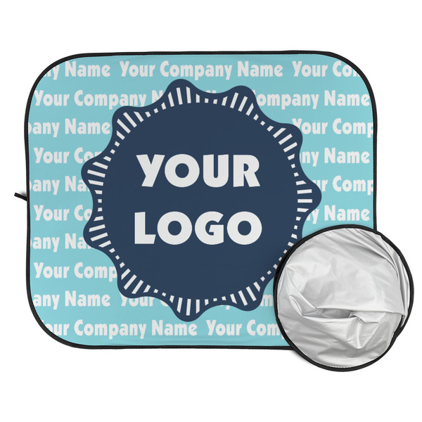 Logo & Company Name Car Sun Shades - FOLDED & UNFOLDED