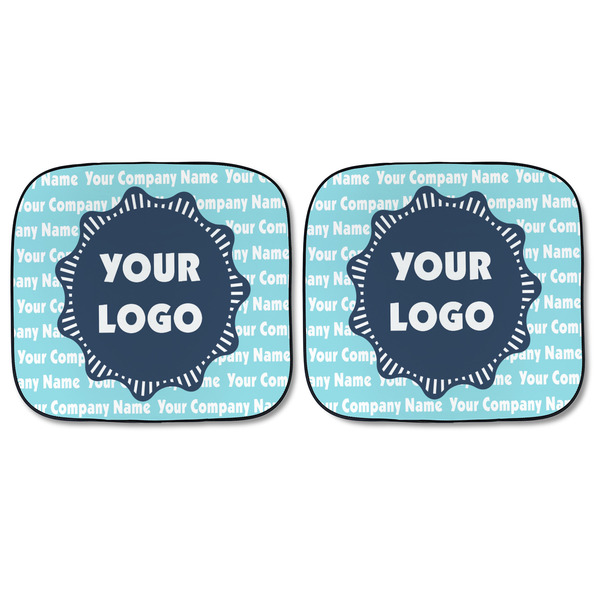Logo & Company Name Car Sun Shades - FRONT