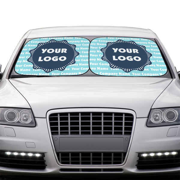Logo & Company Name Car Sun Shades - IN CONTEXT