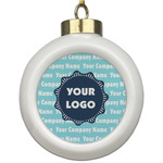 Logo & Company Name Ceramic Ball Ornament