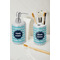 Logo & Company Name Ceramic Bathroom Accessories - LIFESTYLE (toothbrush holder & soap dispenser)