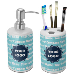 Logo & Company Name Ceramic Bathroom Accessories Set