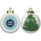 Logo & Company Name Ceramic Christmas Ornament - X-Mas Tree (APPROVAL)