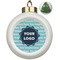 Logo & Company Name Ceramic Christmas Ornament - Xmas Tree (Front View)