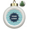 Logo & Company Name Ceramic Ball Ornament - Christmas Tree