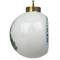 Logo & Company Name Ceramic Christmas Ornament - Xmas Tree (Side View)