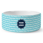 Logo & Company Name Ceramic Dog Bowl - Large