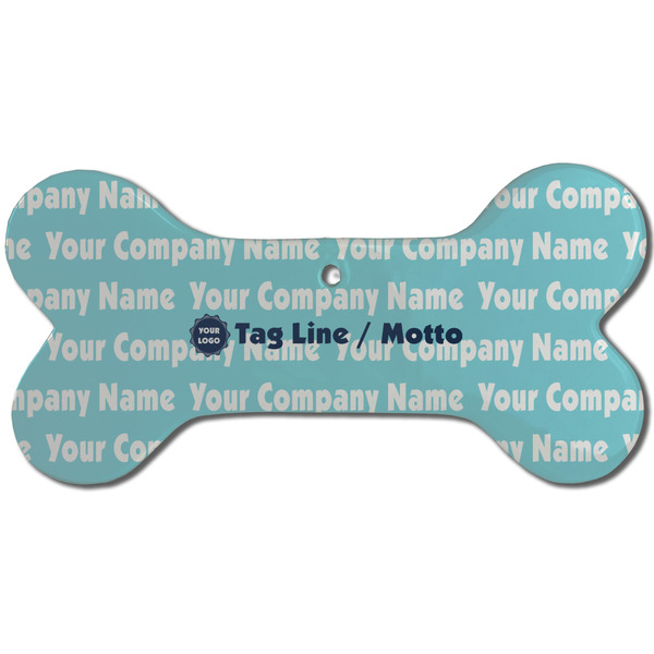 Custom Logo & Company Name Ceramic Dog Ornament - Single-Sided