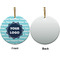 Logo & Company Name Ceramic Flat Ornament - Circle Front & Back (APPROVAL)