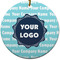 Logo & Company Name Ceramic Flat Ornament - Circle (Front)
