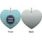 Logo & Company Name Ceramic Flat Ornament - Heart Front & Back (APPROVAL)