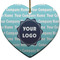 Logo & Company Name Heart Ceramic Ornament