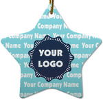 Logo & Company Name Star Ceramic Ornament