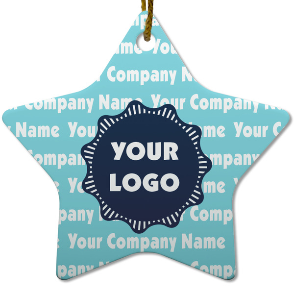Custom Logo & Company Name Star Ceramic Ornament