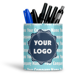 Logo & Company Name Ceramic Pen Holder