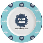 Logo & Company Name Ceramic Dinner Plates - Set of 4