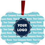 Logo & Company Name Metal Frame Ornament - Double-Sided
