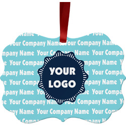 Logo & Company Name Metal Frame Ornament - Double Sided