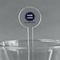 Logo & Company Name 5.5" Round Plastic Stir Sticks - Clear