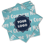 Logo & Company Name Cloth Cocktail Napkins - Set of 4