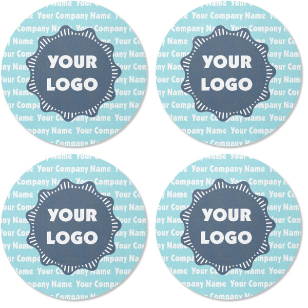 Logo & Company Name Coaster Round Rubber Back - Apvl