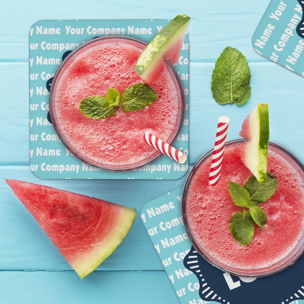 Logo & Company Name Coaster Set - LIFESTYLE