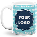 Logo & Company Name 11 oz Coffee Mug - White