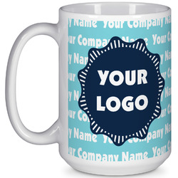Logo & Company Name 15 Oz Coffee Mug - White