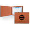Logo & Company Name Cognac Leatherette Diploma / Certificate Holders - Front only - Main