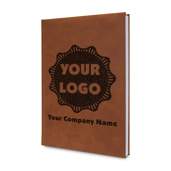 Custom Logo & Company Name Leatherette Journal - Double-Sided