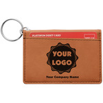 Logo & Company Name Leatherette Keychain ID Holder - Double-Sided