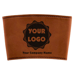 Logo & Company Name Leatherette Cup Sleeve