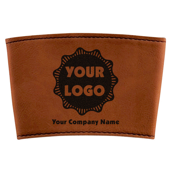 Custom Logo & Company Name Leatherette Cup Sleeve
