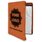 Logo & Company Name Leatherette Zipper Portfolio with Notepad