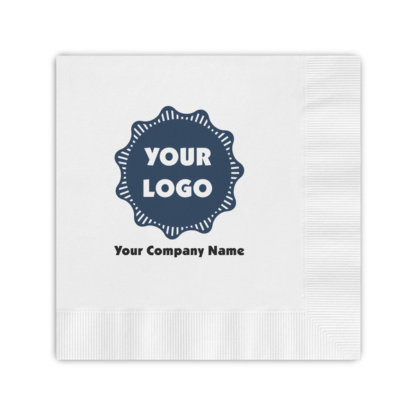 Custom Logo & Company Name Coined Cocktail Napkins