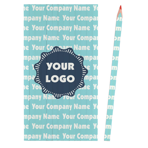 Logo & Company Name Colored Pencils - Front View
