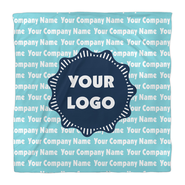 Logo & Company Name Comforter - Queen - Front