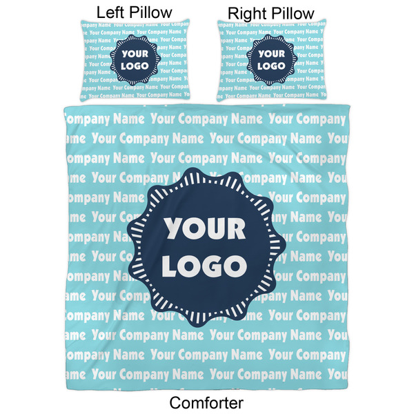 Logo & Company Name Comforter Set - Queen - Approval
