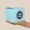 Logo & Company Name Cube Favor Gift Box - On Hand - Scale View