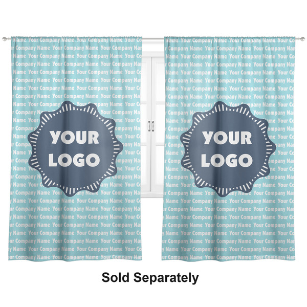 Custom Logo & Company Name Curtain Panel - Custom Size